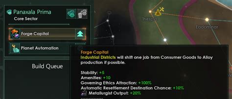 The forge factory and research world designations for planets .